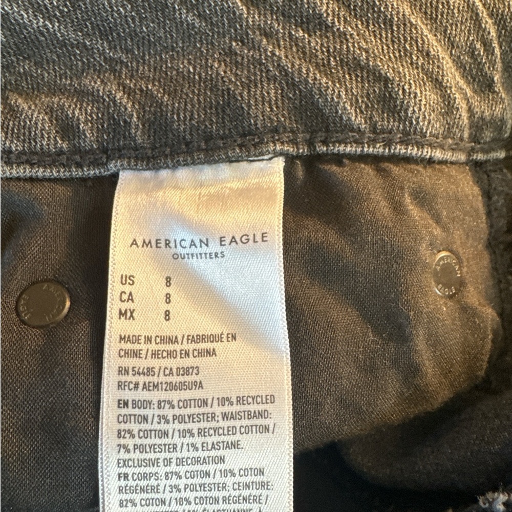 American Eagle Outfitters Charcoal A-Line Soft Denim Skirt - Picture 7 of 8